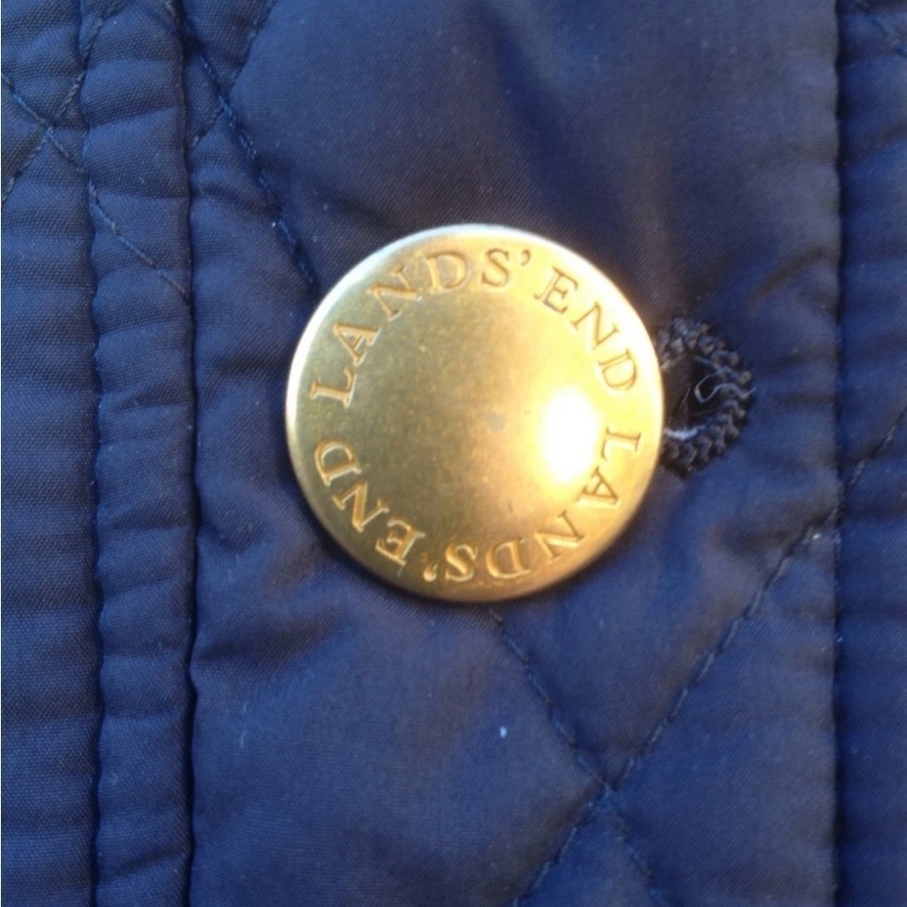 LANDS' END Soft Black Quilted Insulated light weight Jacket Barn Coat Size 18-20 - Picture 13 of 14